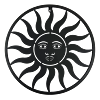 Sonne Metall schwarz 38 cm Prodex 5097