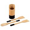 Set aus Bambus-Küchenutensilien, Ø 9 cm, 4 Stück, hellbraun/schwarz KESPER 81160