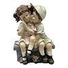 Mädchen + Junge auf der Bank 35 x 27 cm Prodex A00342