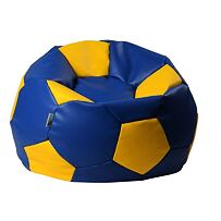 Sitzsack Fußball XL 90 cm blau-gelb kortexin