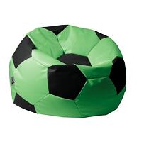 Sitzsack Fußball XL 90 cm grün-schwarz