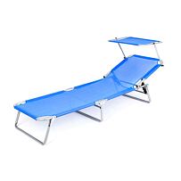 Strandliege  mit Baldachin, Stahl, blau HAPPY GREEN 50F1006B
