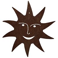 Gartendekoration Sonne, 29 x 29 cm, Corten CORGARDEN 1065