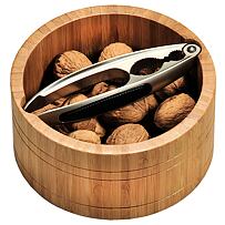 Nussschale mit Nussknacker, ø 16,6 cm, Bambus, rund KESPER 62822