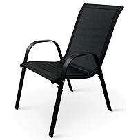 Ramada Stapelbarer Gartenstuhl, Stahl/Textil, schwarz NOELA 34570101
