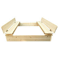 Quadratische Holzsandkasten mit Deckel / Bänken MARIMEX 11640430