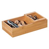 Nussschale mit Nussknacker, 30 x 16 x 7,5 cm, Bambus, eckig KESPER 62830