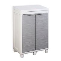 Woodys S Recycling-Schrank, Kunststoff, hellgrau TOOMAX Z0062RF--2500