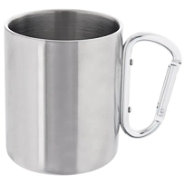 Doppelwandiger Becher mit Karabiner, 0,35 l, Edelstahl ORION 112441