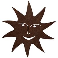 Gartendekoration Sonne 49 x 49 cm, corten CORGARDEN 1066