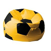 Sitzsack Fußball XL 90 cm gelb-schwarz kortexin
