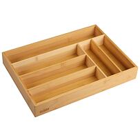 Besteckkasten, 6 Fächer, 35,5 × 25,5 × 5 cm, Bambus KESPER 58083