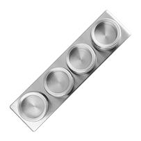 Magnetleiste mit 4 Gewürzdosen – Edelstahl/Glas - FACKELMANN 42122