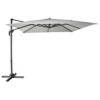 Cantilever Seitenmarktschirm 270 × 270 cm, grau ROJAPLAST 607/82