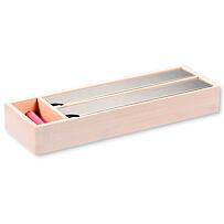 Küchenaufbewahrung für Folien, 39,5 x 13 x 5,5 cm, Bambus, weiß KESPER 57043