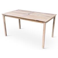 Lucy Premium Gartentisch, 140 x 80 cm, Akazie, grau NOELA 3451931