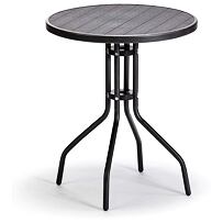 Nina Balkontisch, Ø 60 cm, Stahl / Artwood, schwarz NOELA 3457026