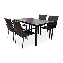 Garten-Essgruppe – Tisch Viking L + 4x Stuhl Wicker Pat NOELA 34570514