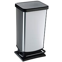Paso Mülleimer 40 l, Silber ROTHO 1754111005
