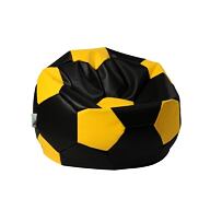 Sitzsack Fußball XL 90 cm schwarz-gelb