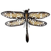 Libelle Metall bräunlich beige größer 45 x 33 cm Prodex A00570