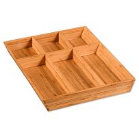 Besteckkasten, 6 Fächer, 35 x 43 x 5 cm, Bambus KESPER 58088