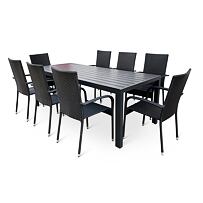 Garten-Essgruppe – Tisch Viking XL + 8x Stuhl Paris NOELA 8020000240168