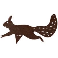 Gartendekoration Eichhörnchen, 30 × 18 cm, Cortenstahl CORGARDEN 1048