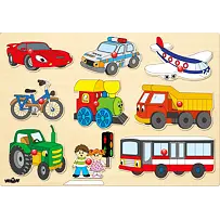 Puzzle auf der Platte „Verkehrsmittel“, 9 Teile WOODY 102191906
