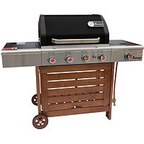 Triton 4.1 Gasgrill mit Holzwagen LANDMANN 12202