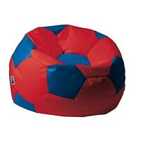Sitzsack Fußball XL 90 cm rot-blau kortexin