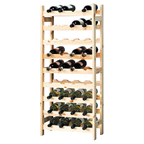 Weinregal für 36 Flaschen, 120 x 51 x 27 cm, Kiefernholz KESPER 69360