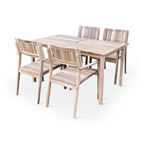Lucy Premium I. Gartenmöbel-Set aus Holz 1+4, Akazie NOELA 34591214P