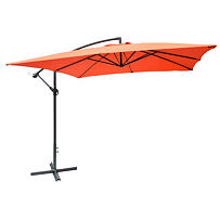 Seitenmarktschirm 270 × 270 cm, wasserdicht, Terrakotta ROJAPLAST 601/11
