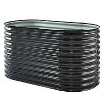 Hochbeet Metall OVAL 160 x 80 x 82 cm, anthrazit ROJAPLAST PB168HC