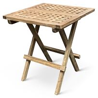 Piknik Klappbarer Gartentisch, 45 x 45 cm, Teak, hellbraun NOELA 345771