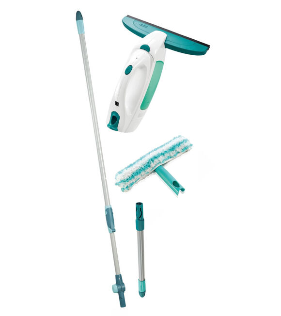Fenstersauger "Dry und Clean" + Stiel 43 cm + Teleskopstiel 110-190 cm + doppelseitiger Fensterwisch