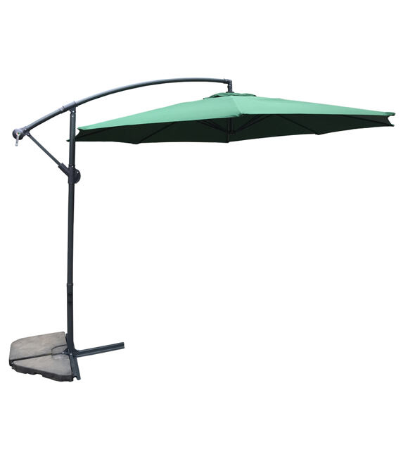 Sonnenschirm seitlich ø 350 cm, grün ROJAPLAST 601/5