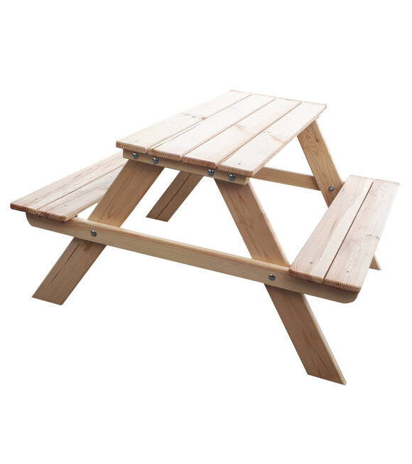 Picknick Kinder-Garten-Set 85 cm - Naturholz 12000