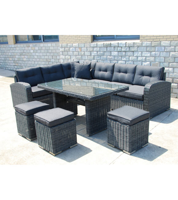 Montreal Gartenmöbel-Set, Anthrazit ROJAPLAST 1066