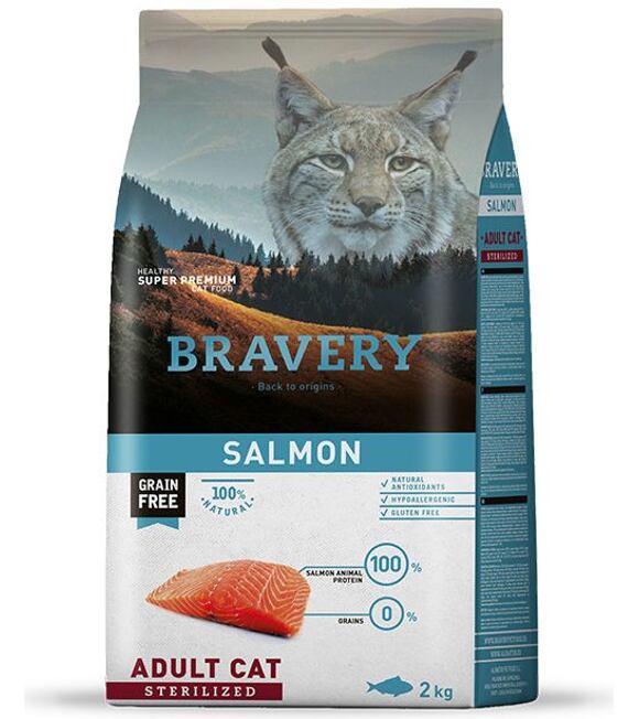 Cat STERILIZED Katzenfutter 7kg - Lachs BRAVERY 2100941