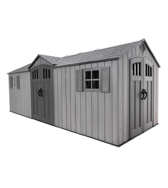 Snake Gartenhaus 610 x 241 x 243 cm, grau/braun LIFETIME 60351