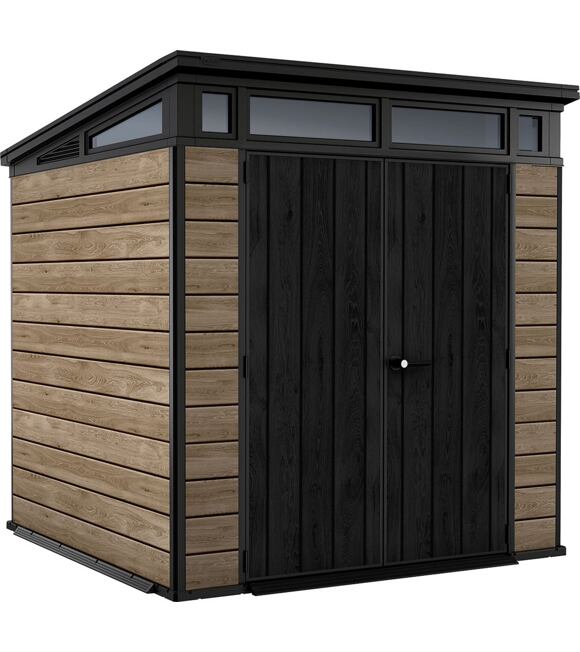 Pent Signature Horizontal Gartenhaus 7x7, 216 x 226 x 216 cm, Esche KETER 259815