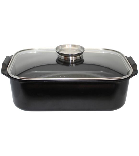 Duo Vital Bräter mit Glasdeckel und Aromaknopf 40×26 cm ELO 89940