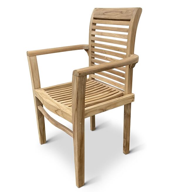 Stucking/New Stapelbarer Gartenstuhl, Teak, hellbraun NOELA 345745
