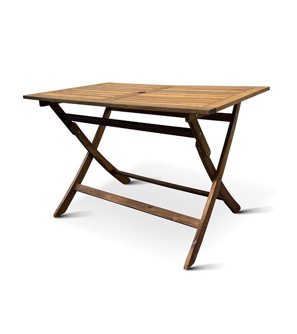 Mandy Klappbarer Gartentisch, 120 x 70 cm, Akazie, braun NOELA 3450404