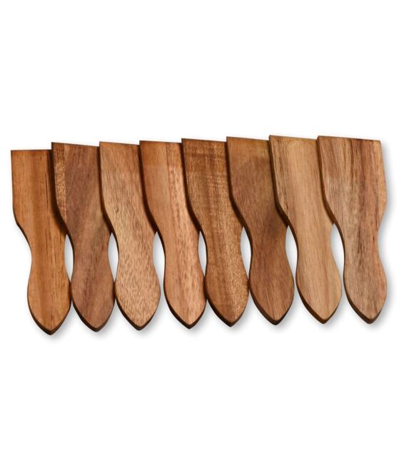 Spatel für Raclette 8 Stück, 13 x 3,5 cm, Akazienholz KESPER 28968
