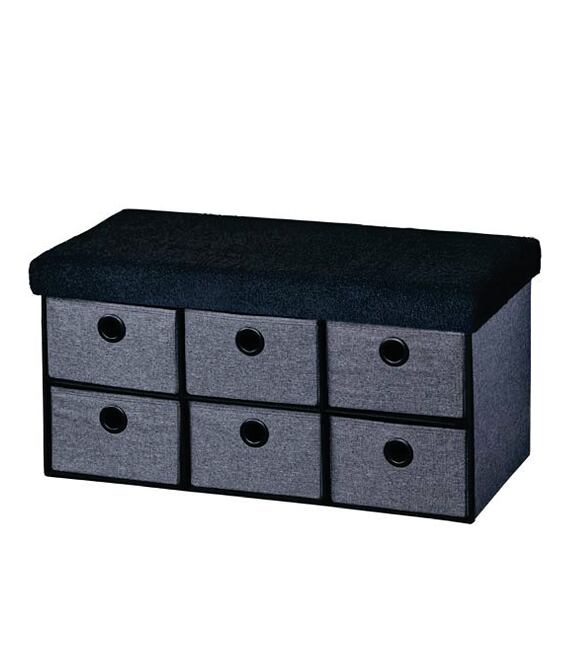 Polsterkommode, 6 Fächer, 76 x 38 x 38 cm, dunkelgrau KESPER 15953