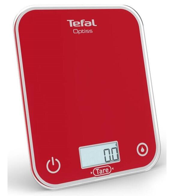 Optiss Digitale Küchenwaage, Glas, rot TEFAL BC50U3V0
