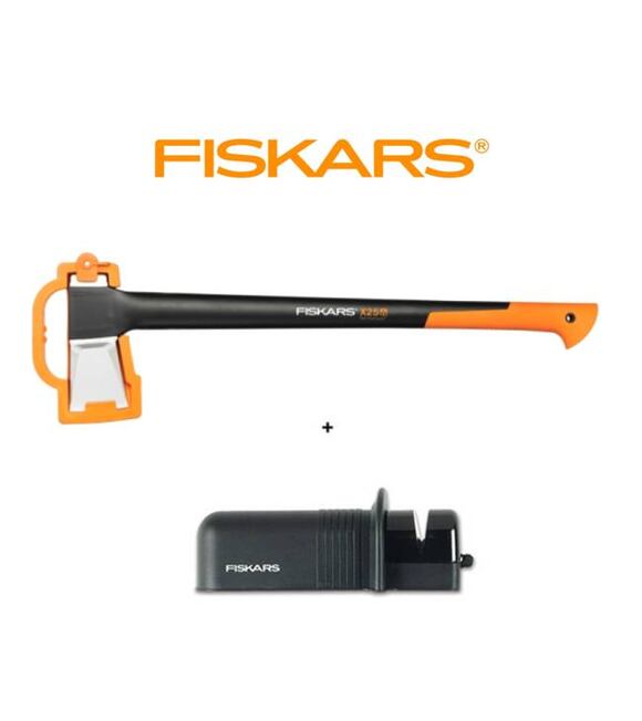 2-teiliges Set FISKARS X25 + Schärfer Fiskars Solid - neu